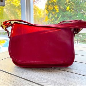 Vintage Coach 9951 Patricia Legacy Saddle Flap Satchel Leather Bag